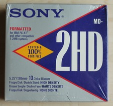 10 Disketten 5 1/4" MD-2HD