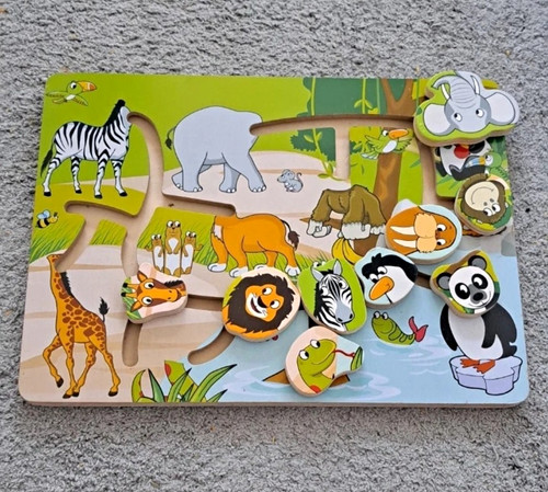 Holz setzpuzzle tiere safari - holz-setzpuzzle,