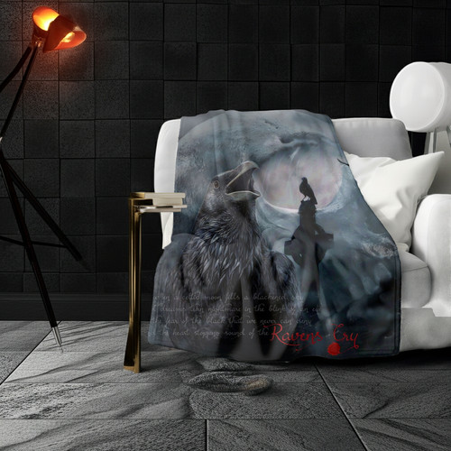 Gothic rabe fleece - decke,