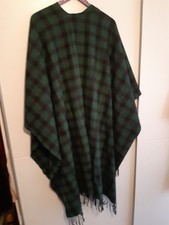 Poncho Jacke MNG Grün Kariert