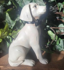 Dekofigur Hundefigur Labrador Labby Welpe Weiß Hunde Hund Figur Dog Retriever 