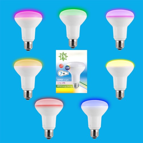 Led r80 farbig reflektor - 2x, 7w