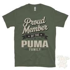 STOLZES MITGLIED DER PUMA FAMILIE T-SHIRT Nachname Nachname Erbe Abstammung