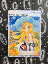 Pokemon Lillie's Starry Night Van Gogh Style Fullart Custom Trainer Card