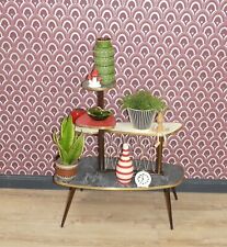 fifties Blumenhocker rot grau marmoriert große Blumenbank 60er Etagere Deko TOP