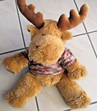 TCM ELCH EDDI WEIHNACHTSELCH MIT PULLI BRAUN PLÜSCH KUSCHELTIER WEIHNACHSDEKO