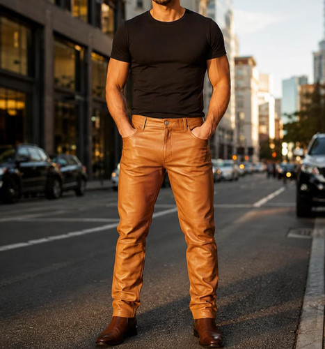 Herren hellbraun echt - herren,