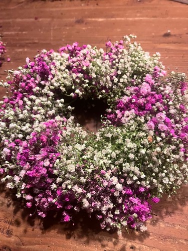 Schleierkraut kranz pink rosa - schleierkraut,