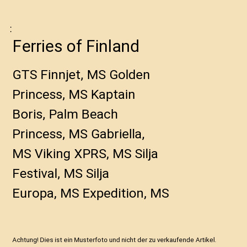 Ferries finland gts - of, finland:
