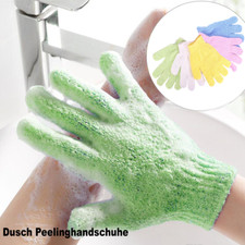 3 Paar Massage Handschuh Duschhandschuh Peelinghandschuh Peeling 