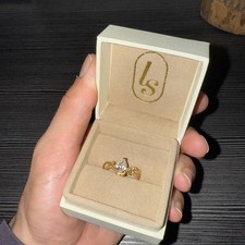14K Gelbgold Verlobungsring