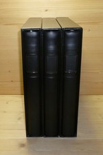 DREI wattierte schwarze LINDNER Ringbinder mit Schubern Modell Standard