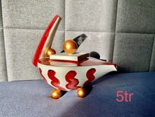 Art Deco Einzigartige Teekanne Porzellan Von Serge Nicole - Sammlerstück