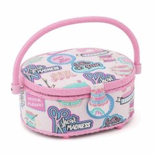 Nähkorb Nähkasten "Sew Cool" oval (18 x 23 x 10 cm) Handarbeitskorb