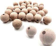 Holzkugeln Bastel Kugeln Rohholzkugeln Buche Ø 1,5 cm mit Bohrung - ab 0,101 €
