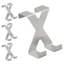 4xTürhaken Türgarderobe Kleiderhaken Edelstahl Haken Garderobe Bad Tür Universal