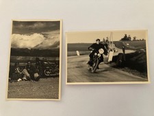2x Motorrad Oldtimer Karte private Fotokarte Marke unbeschrieben