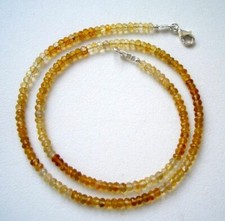Citrin kette facettiert - citrin,