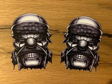 2x Bad CLOWN Aufkleber Biker