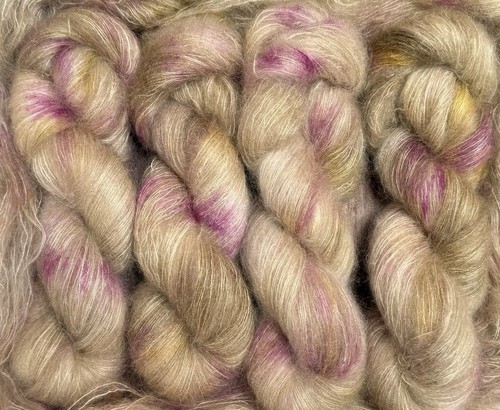 Handgefärbte kidmohair seide - handgefärbte, kidmohair/seide