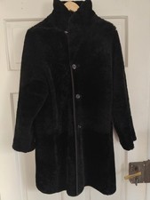 Lammfell Mantel Echtleder Schwarz Gr. 38