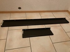 2 Stück Fensterbrett außen Alu eloxiert dunkelbronze, 124 cm + 48 cm lang