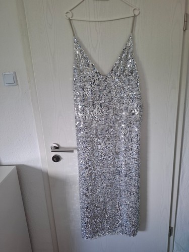 Kleid asos silber mit - kleid,