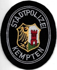 Polizei BAYERN 60er Stadtpolizei KEMPTEN Abzeichen Patch StaPo Polizeiabzeichen