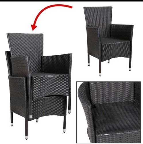 Casaria 4er set poly - poly, rattan