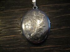 feiner Art Deco Medallion Anhänger Medaillon 835er Silber von Hand graviert