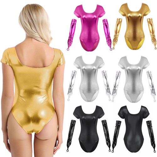Damen wetlook turnanzug - wetlook,