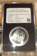 25 Euro Münze "25 Jahre Deutsche Einheit" in Silber (999/1000), mit Sammelmappe