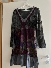 Heine Kleid Boho bunt Langarm Gr42 Volant