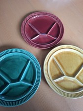 fondue teller vintage 5 Stück