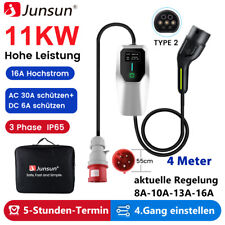 11kW Typ 2 EV Ladekabel 16A 3 Phase 4m Elektroauto PHEV CEE Ladegerät Wallbox EU
