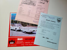 Prospekt Werbung Reklame Wohnwagen Camping Anhänger Brako Caravan Klappfix etc.