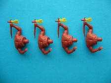 Timpo 4 Indianer Oberteile - Pfeife mit Feder yellow - Friedenspfeife rauchend -