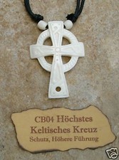 CB 04 / Keltisches  Amulett Höchstes Keltisches Kreuz aus Büffelknochen