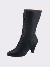 Leder Stiefel blau  marine 42