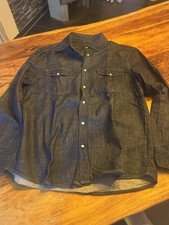 Jeans Hemd Herren Dunkel Blau Neu Gr. L Cunda sehr schick