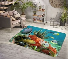 3D See Gras Fisch O348 Tier Spiel Rutschfest Matte Elegant Foto Teppich Fay