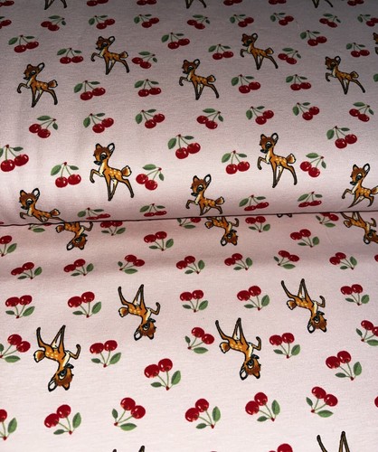 Jersey kirschen reh rehe rosa - jersey,