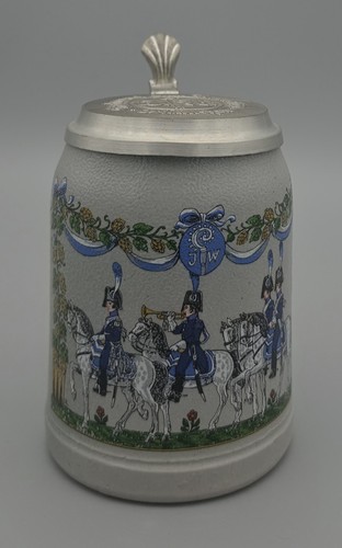 Steinkrug mit zinndeckel der - mit,