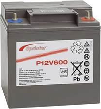 GNB Sprinter P12V600 NAPW120600HP0MA Batterie VRLA 12 V 24 Ah AGM Akku-Batterie 