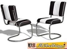 CO-27 Black Bel Air Möbel 2 Stühle Swingstuhl Diner Küchenmöbel Küchenstuhl USA