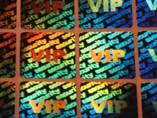 3D Hologramm Siegel VIP Security Nr, 20x20mm, Garantiesiegel, Sicherheitsetikett