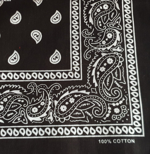 Bandana schwarz paisley - schwarz,,
