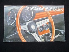 Alfa Romeo 1750 GT Veloce Bertone 1969 8S. caA5 Deutsch Prospekt Brochure 812/2