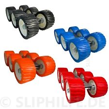Slipwagen 6-fach Polyurethan Sliprollen Ø125 inkl. Adapter | Sliphilfe Boot
