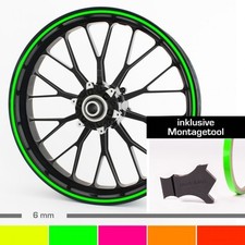 Neon Felgenrandaufkleber 6 mm